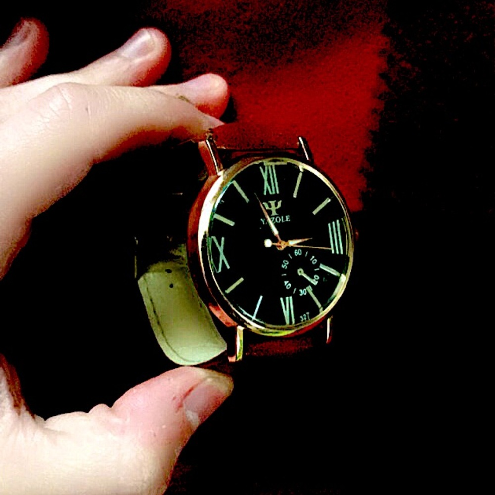 Yazole Men’s Fashion Watch OS Leather Stainless ST